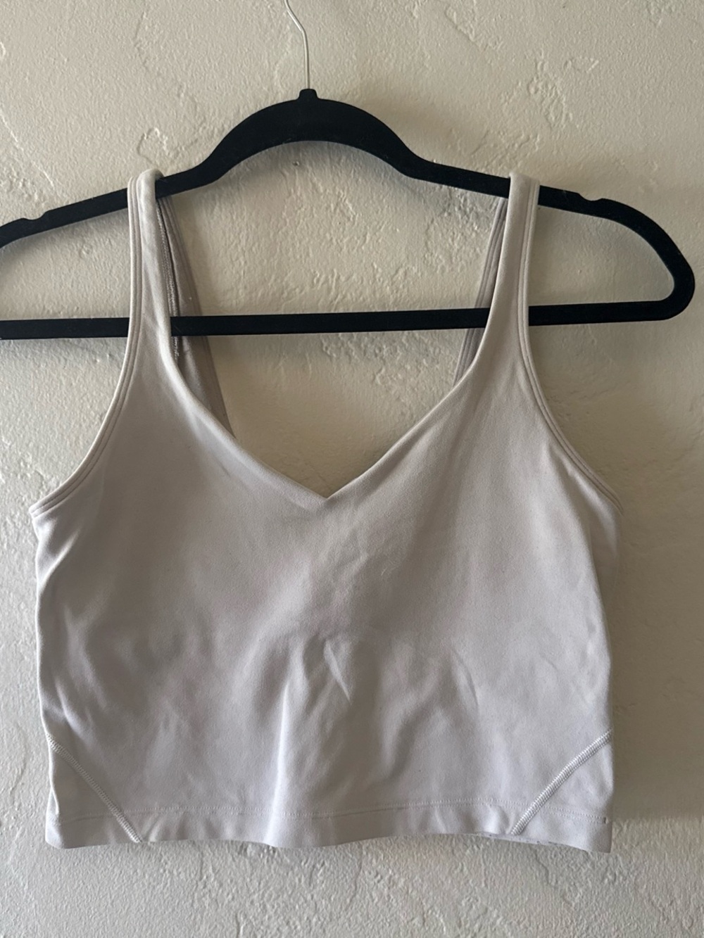 lululemon athletica White V-Neck Crop Tank
